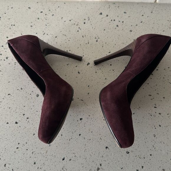 Donald J. Pliner Classic Pumps Heels Stiletto Burgundy Pointy Toe Sz 8.5 Narrow - Picture 6 of 13